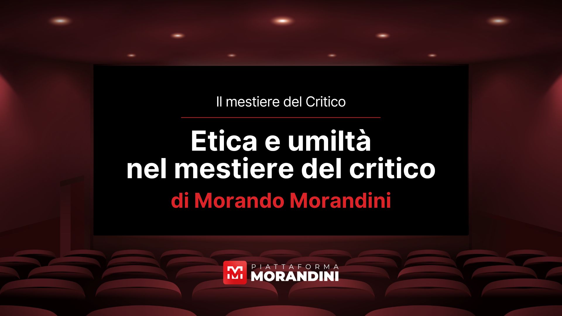 Etica e umiltà nel mestiere