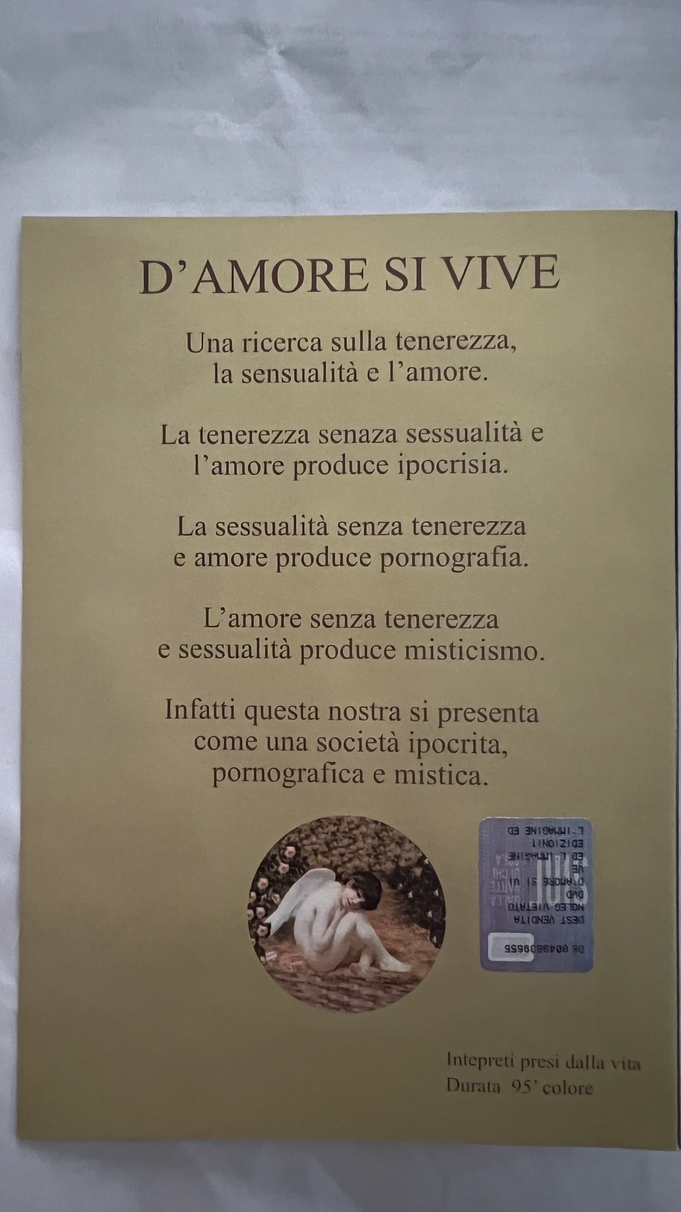 D'AMORE SI VIVE - Silvano Agosti